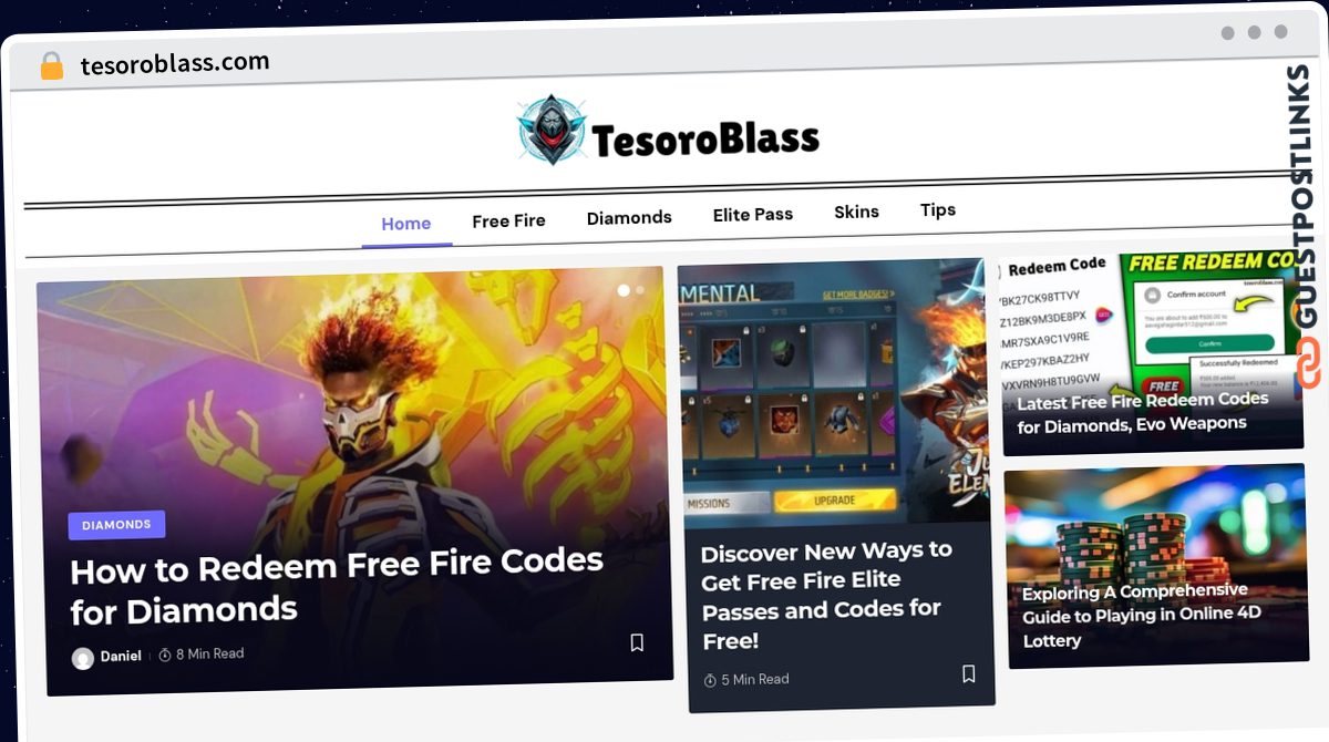 Publish Guest Post on tesoroblass.com