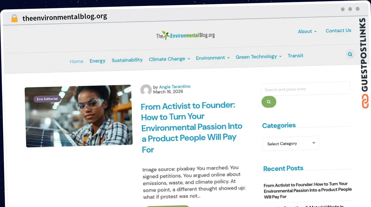 Publish Guest Post on theenvironmentalblog.org