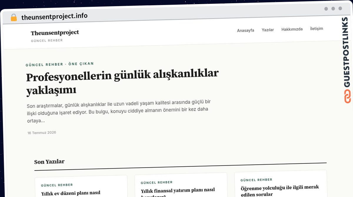 Publish Guest Post on theunsentproject.info