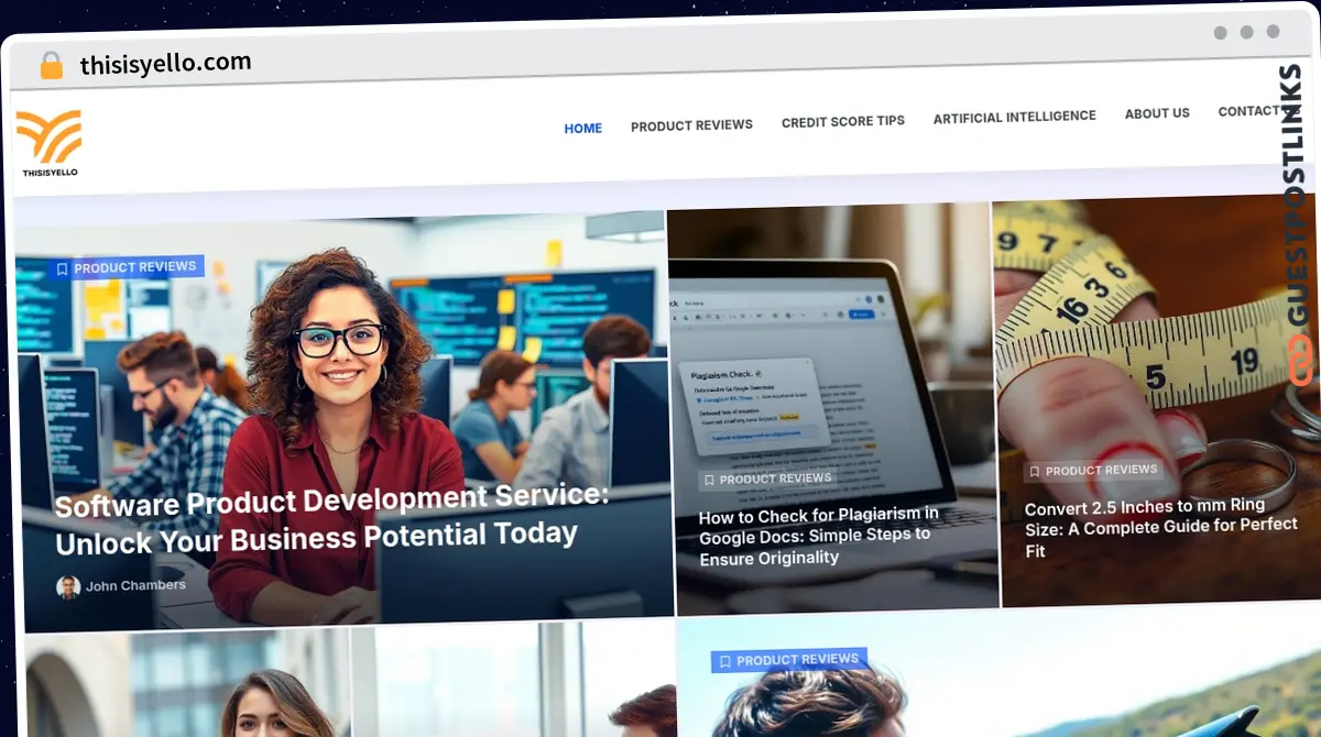 Publish Guest Post on thisisyello.com