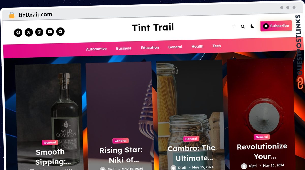 Publish Guest Post on tinttrail.com