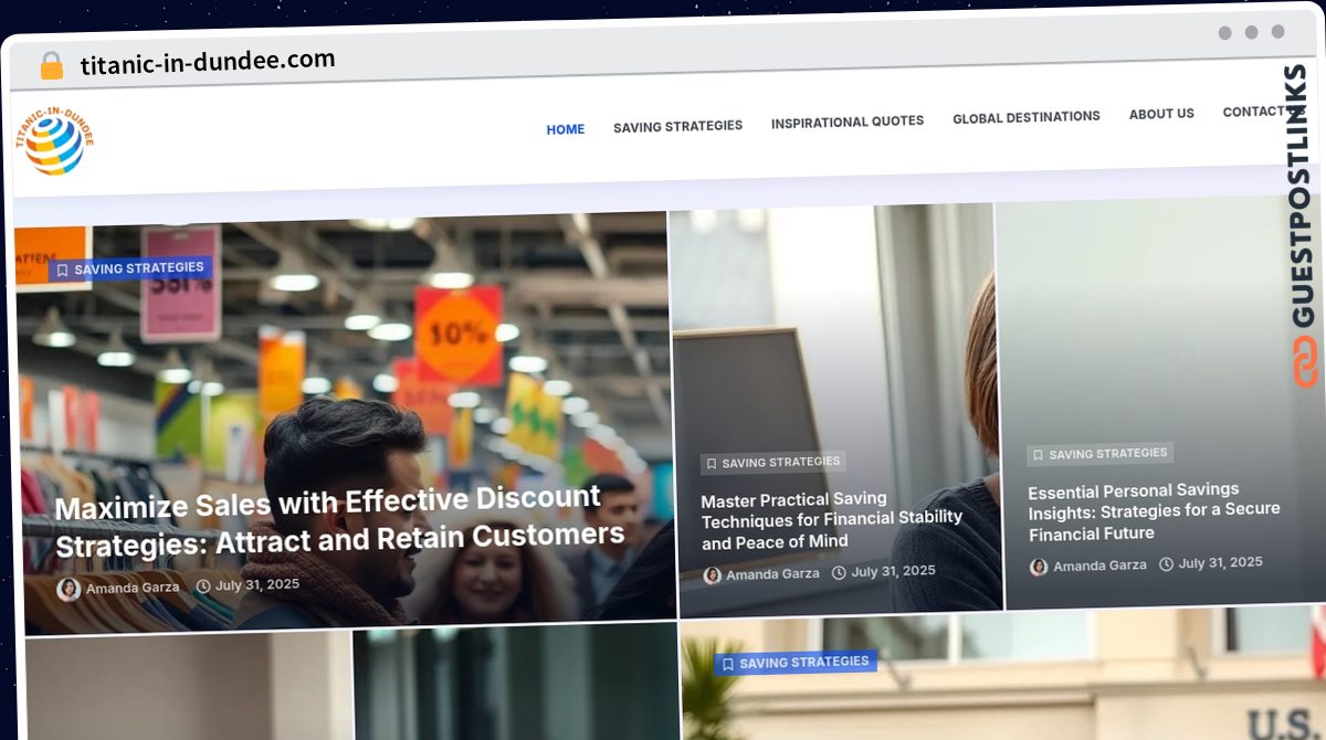 Publish Guest Post on titanic-in-dundee.com