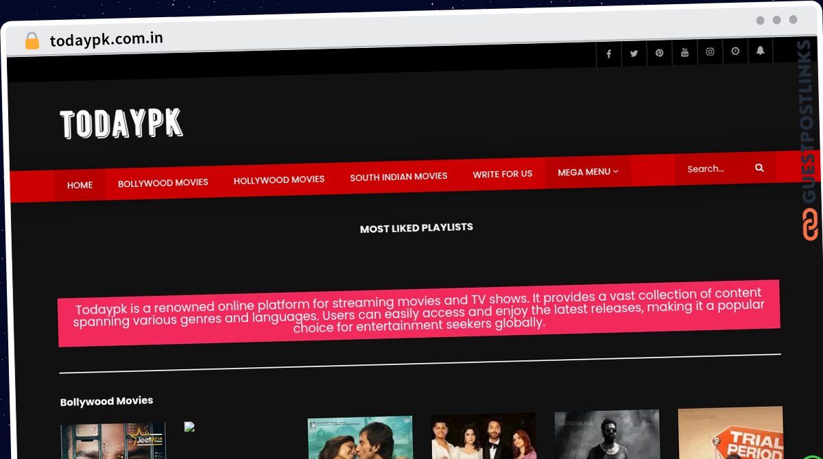 Publish Guest Post on todaypk.com.in