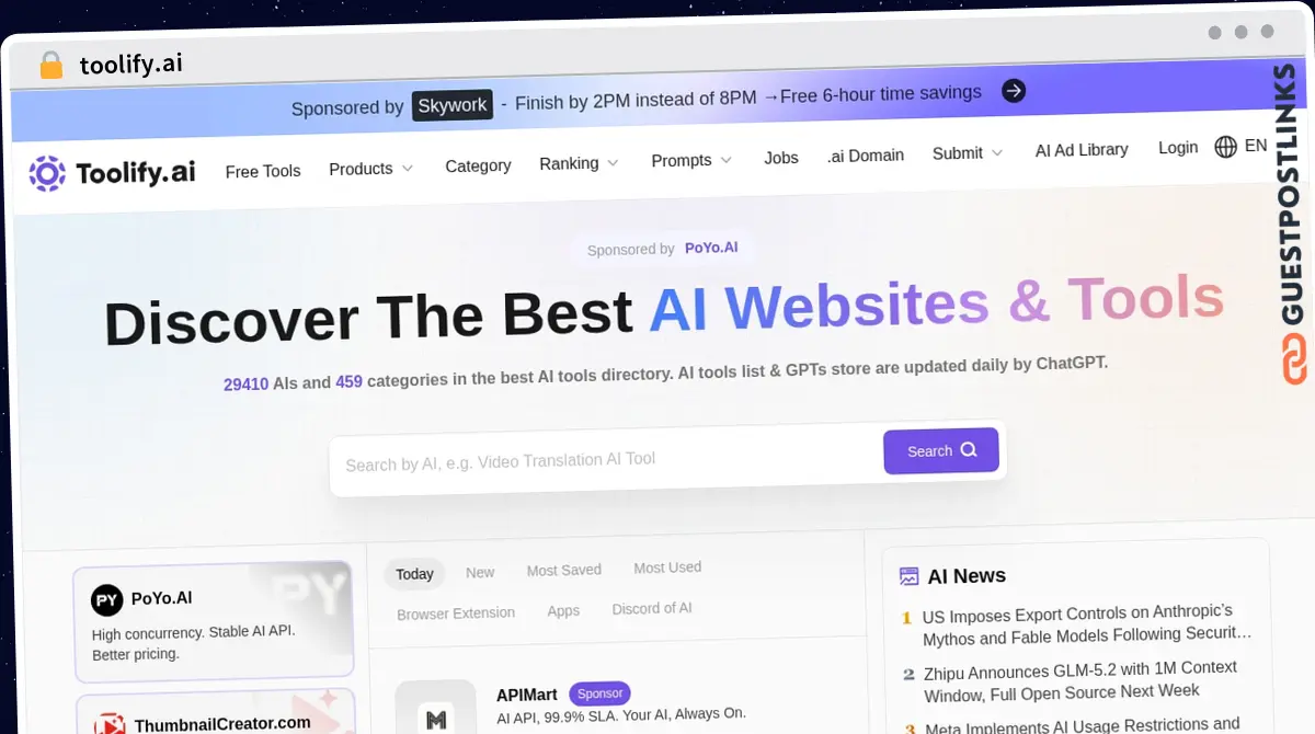 Publish Guest Post on toolify.ai