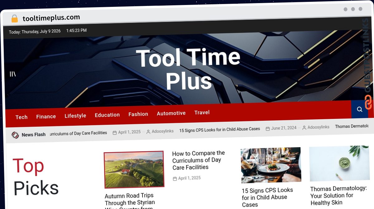 Publish Guest Post on tooltimeplus.com