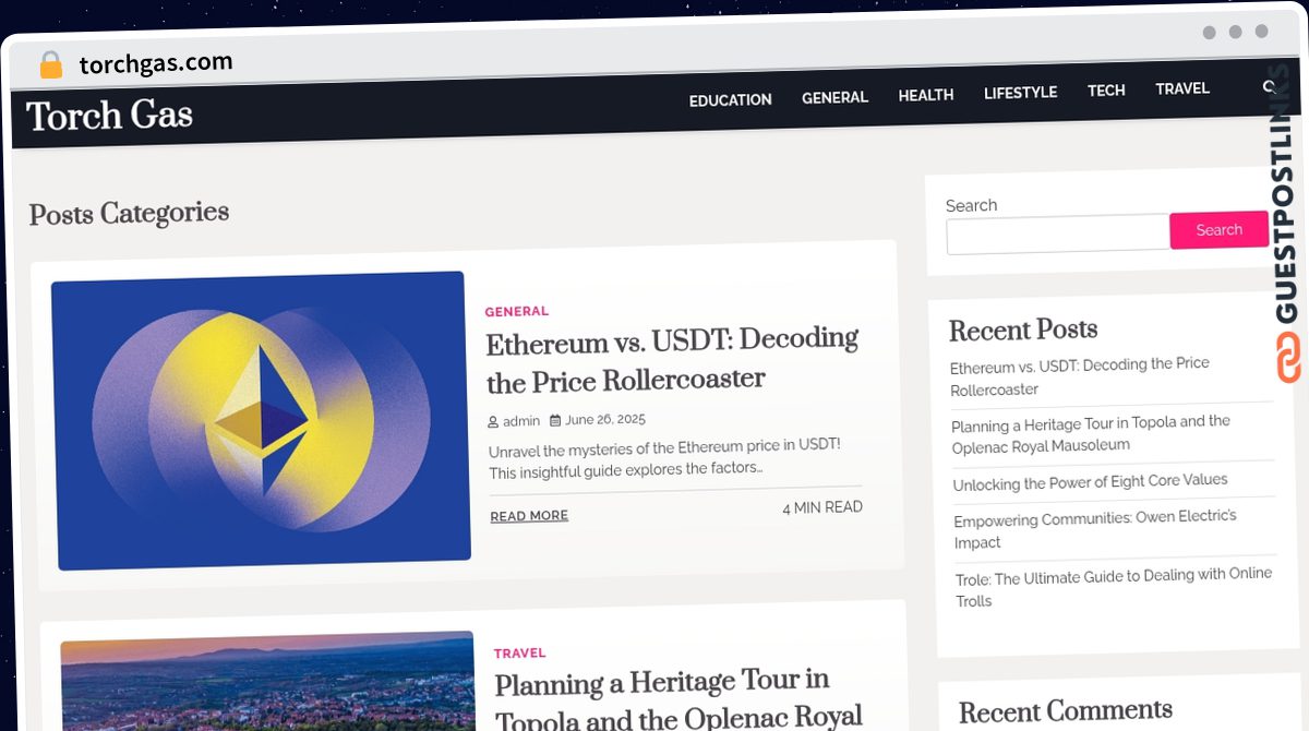Publish Guest Post on torchgas.com