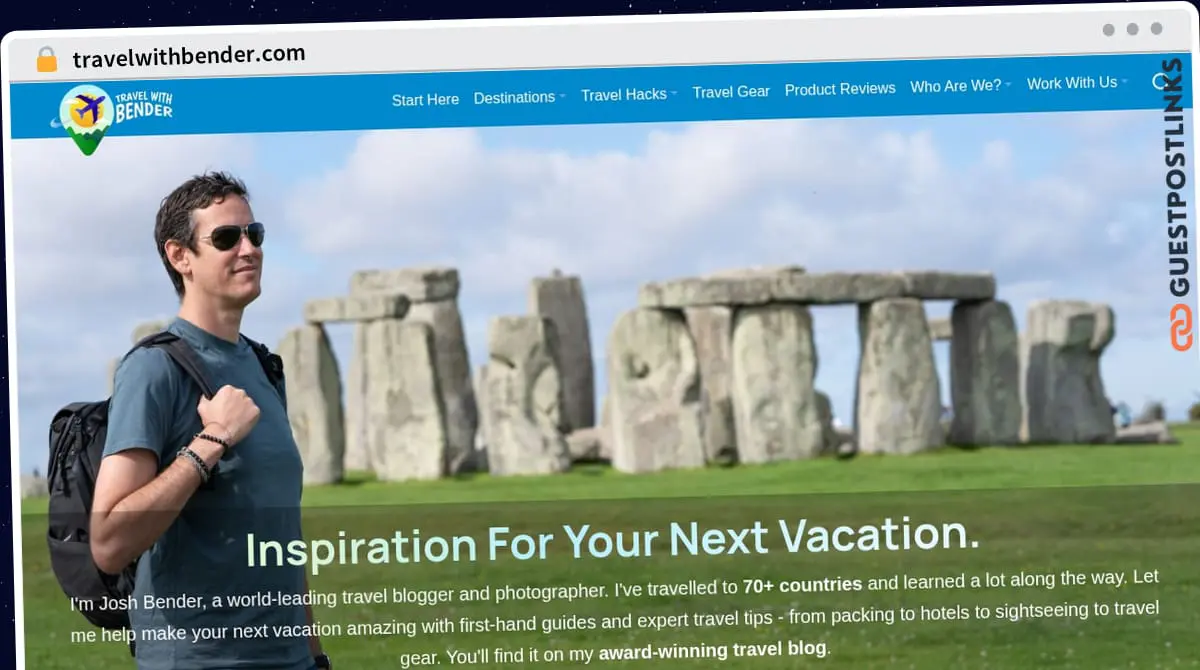 Publish Guest Post on travelwithbender.com