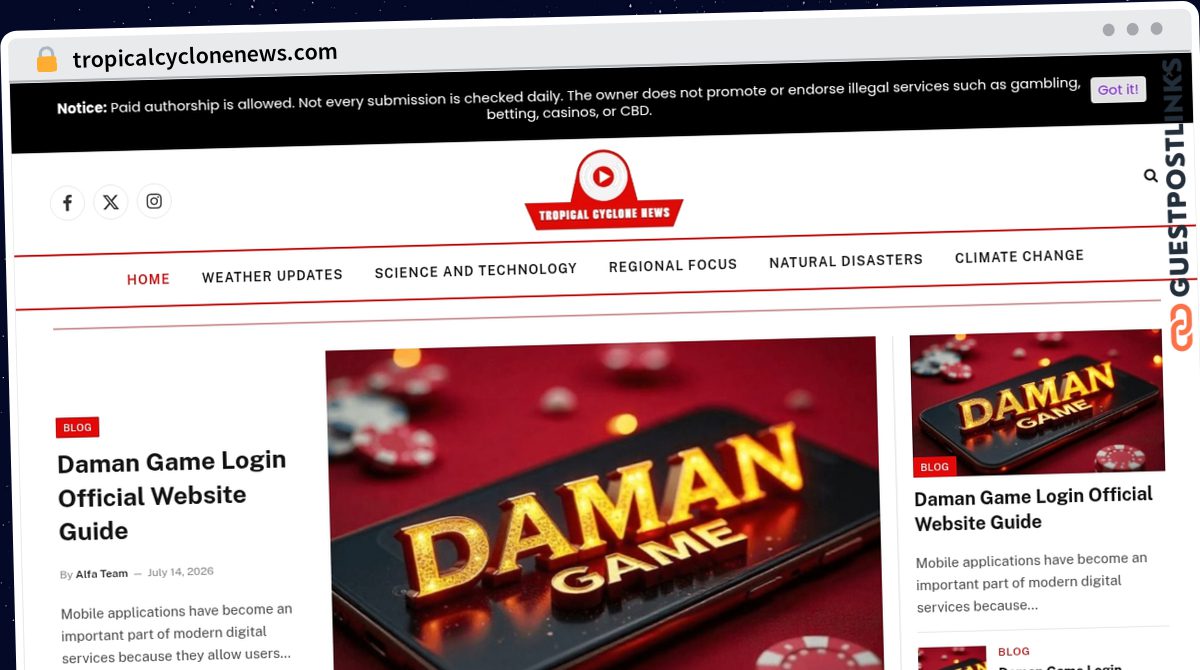 Publish Guest Post on tropicalcyclonenews.com