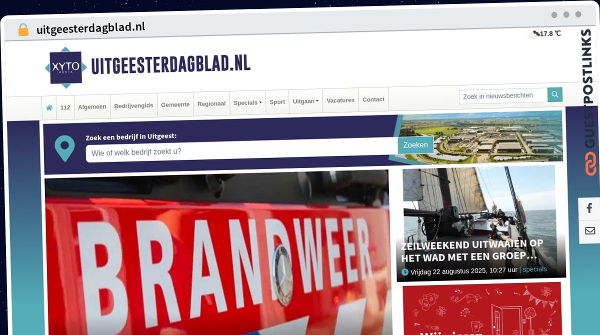 Publish Guest Post on uitgeesterdagblad.nl