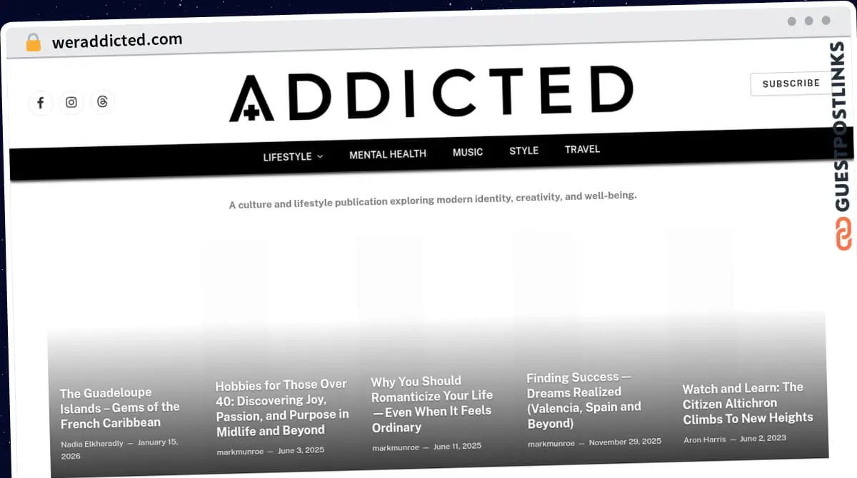 Publish Guest Post on weraddicted.com