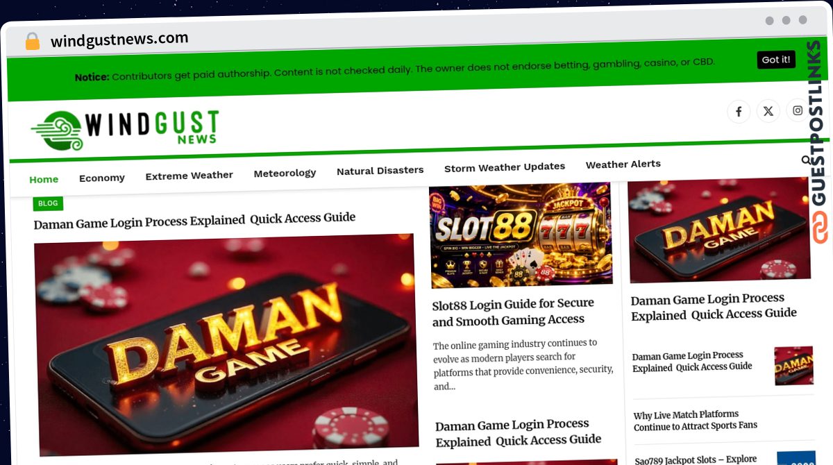 Publish Guest Post on windgustnews.com