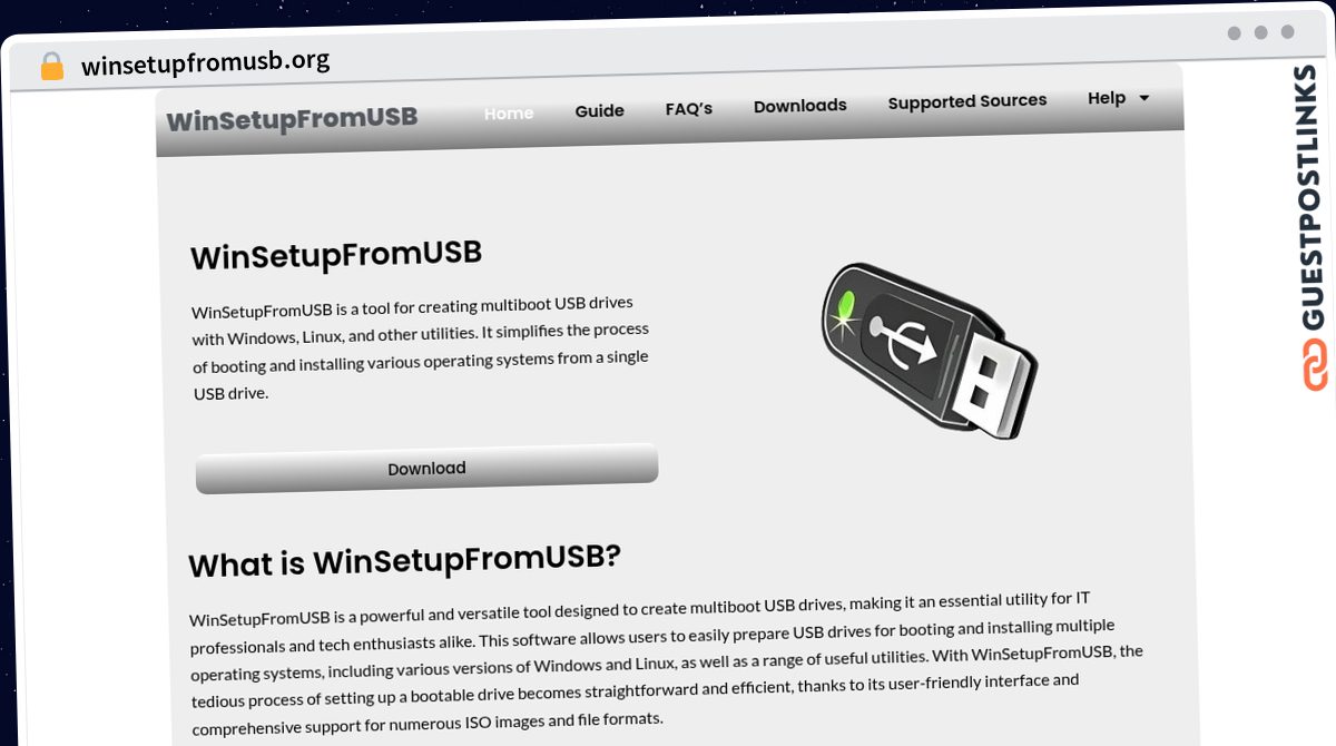 Publish Guest Post on winsetupfromusb.org