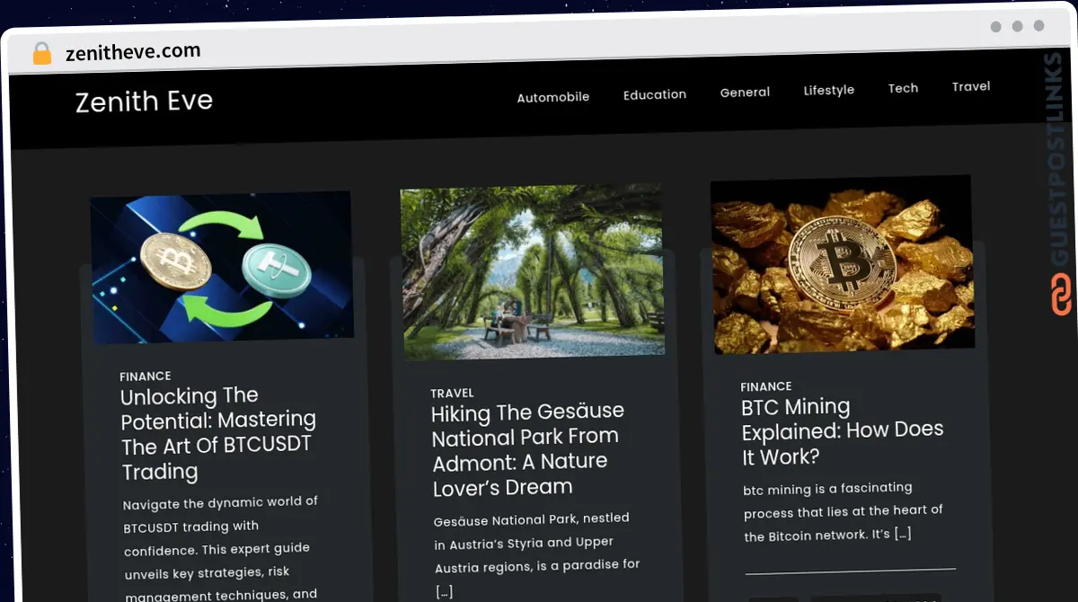 Publish Guest Post on zenitheve.com