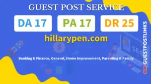 Buy Guest Post on hillarypen.com