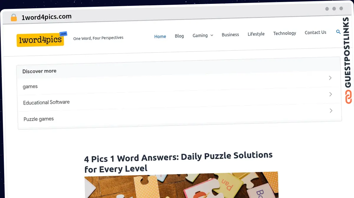 Publish Guest Post on 1word4pics.com