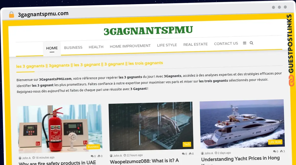 Publish Guest Post on 3gagnantspmu.com