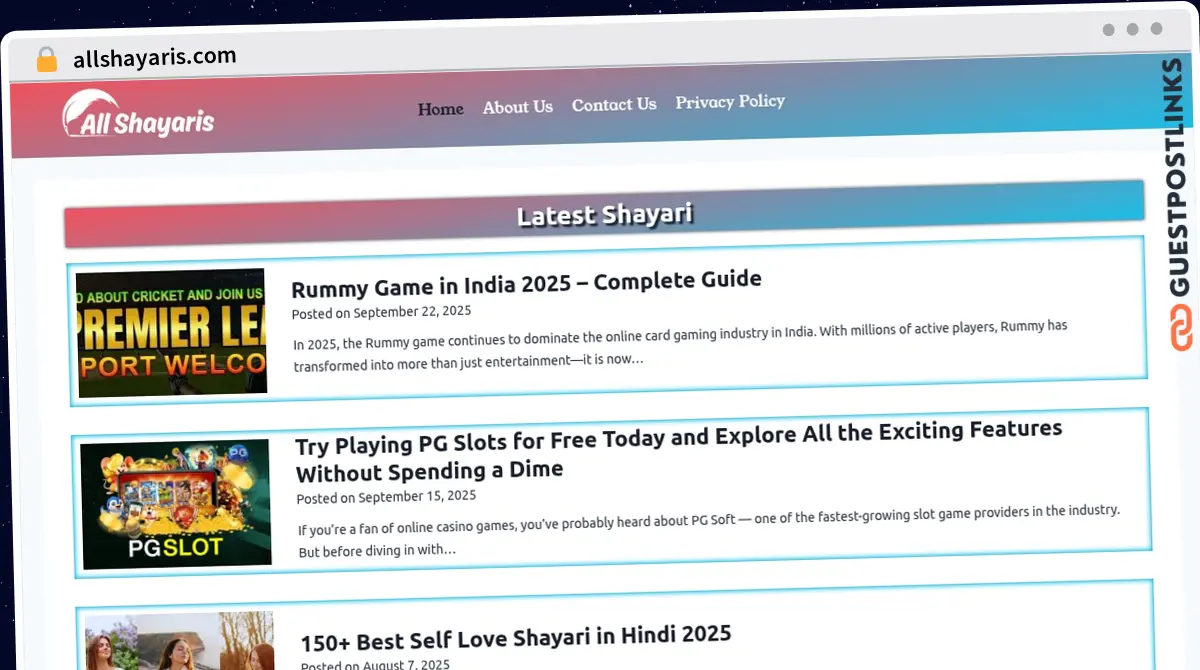 Publish Guest Post on allshayaris.com