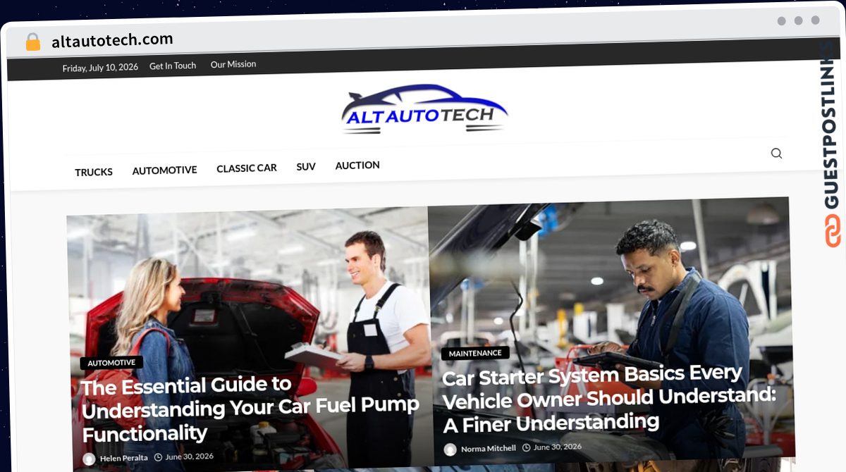 Publish Guest Post on altautotech.com