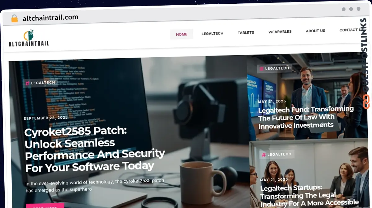 Publish Guest Post on altchaintrail.com
