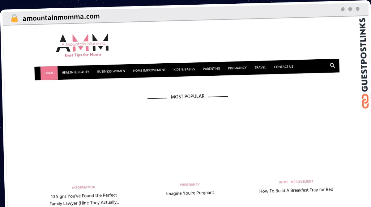 Publish Guest Post on amountainmomma.com