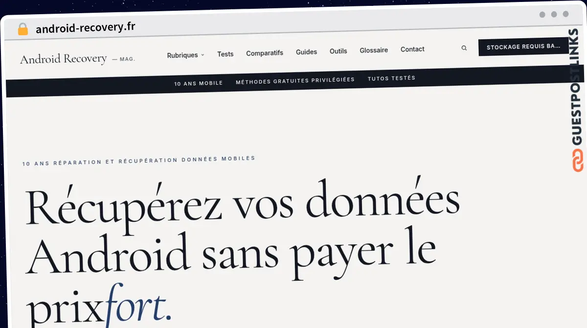 Publish Guest Post on android-recovery.fr