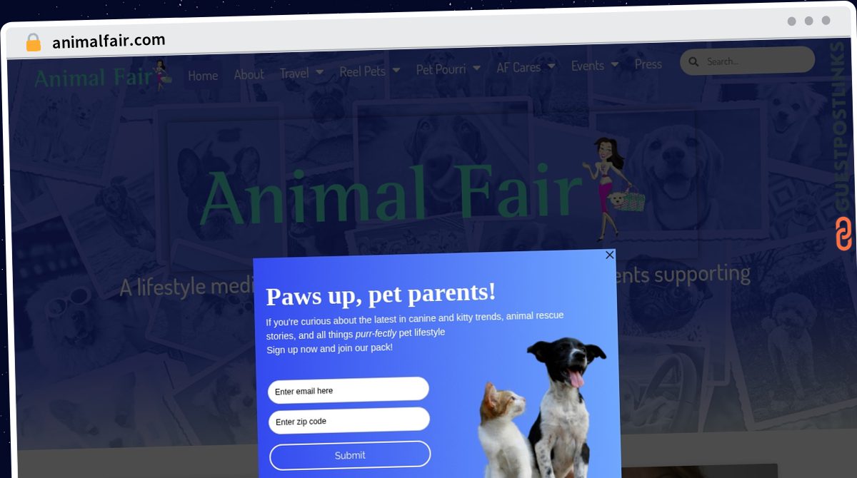Publish Guest Post on animalfair.com