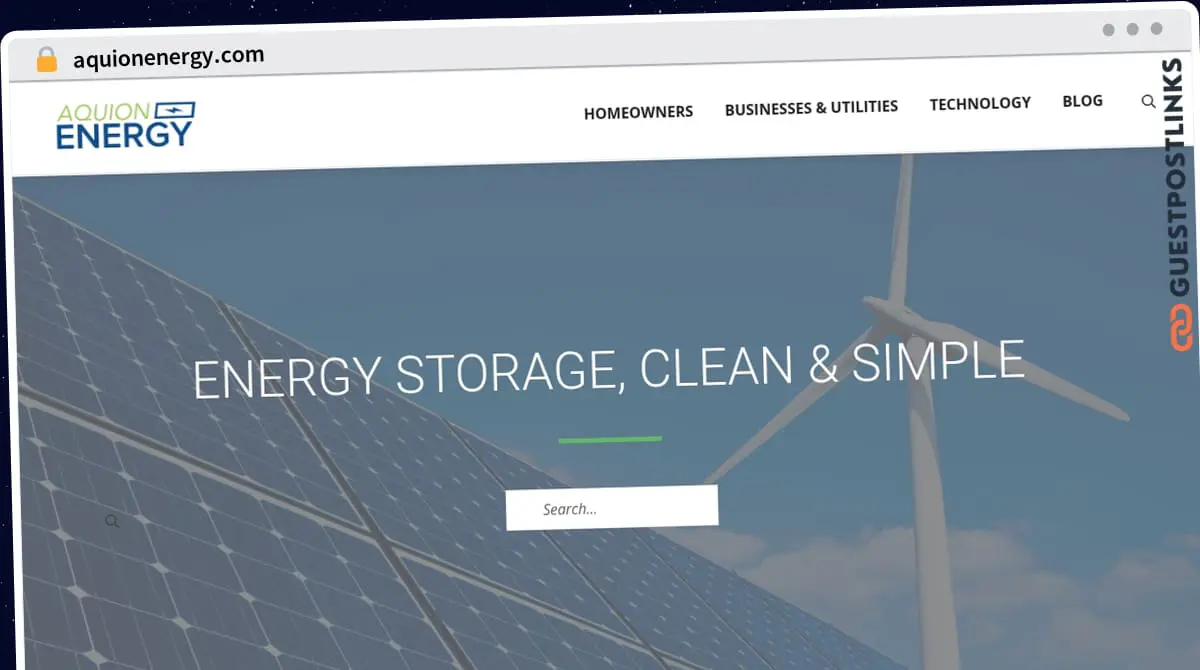 Publish Guest Post on aquionenergy.com