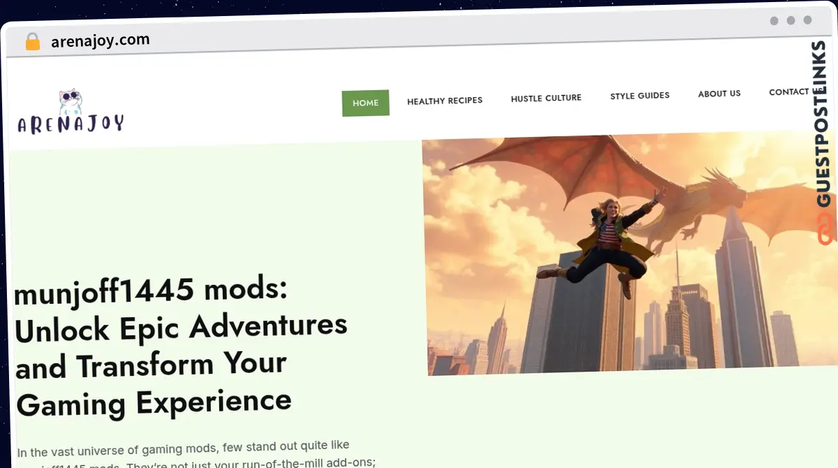 Publish Guest Post on arenajoy.com