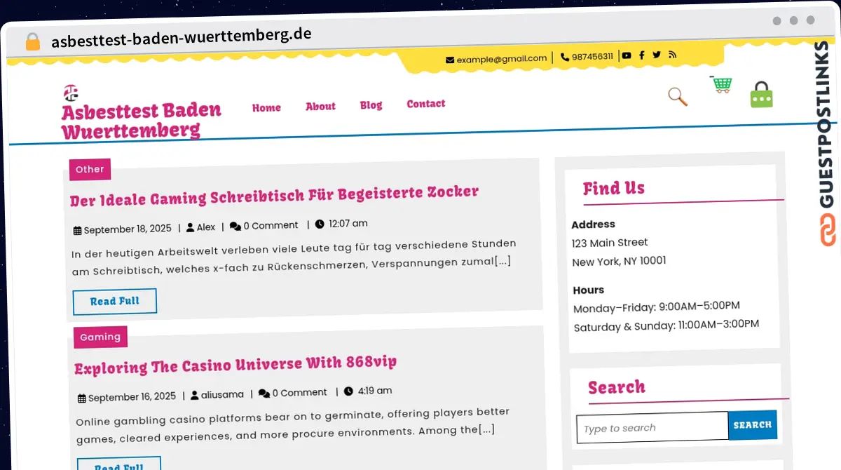 Publish Guest Post on asbesttest-baden-wuerttemberg.de