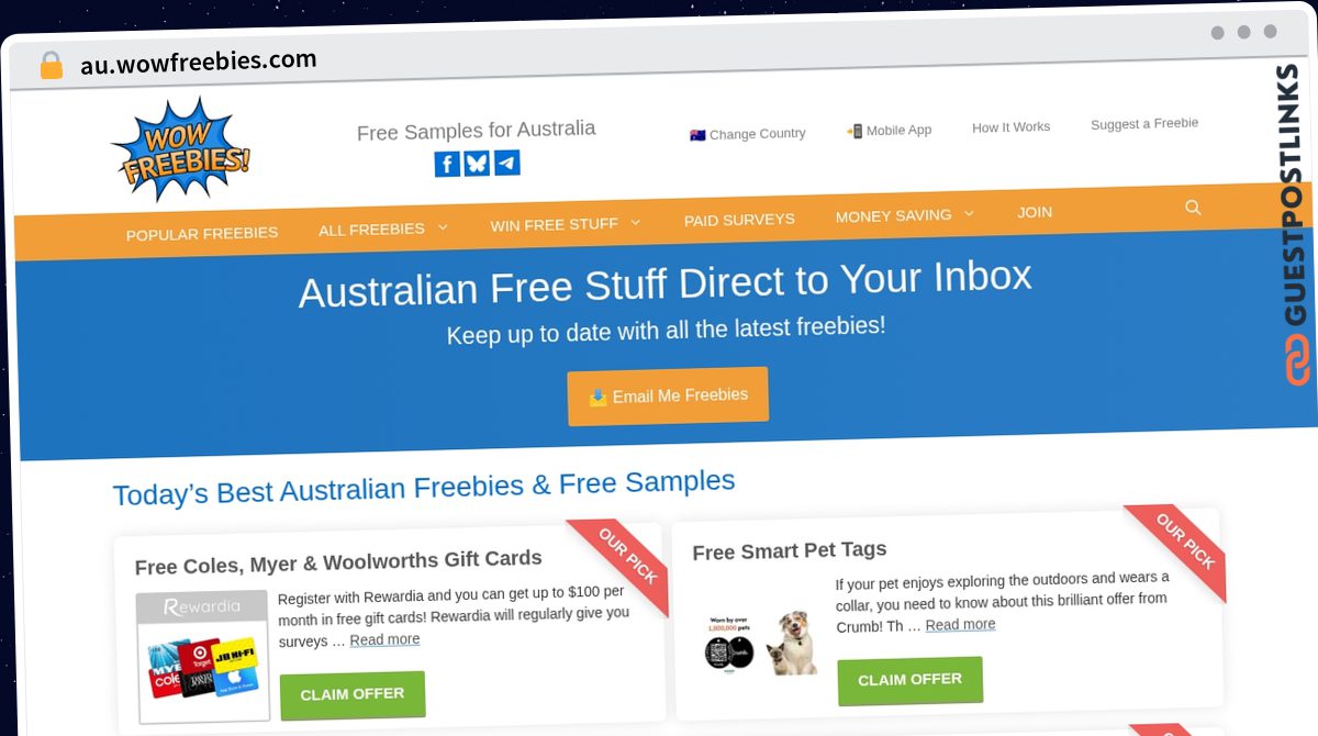 Publish Guest Post on au.wowfreebies.com