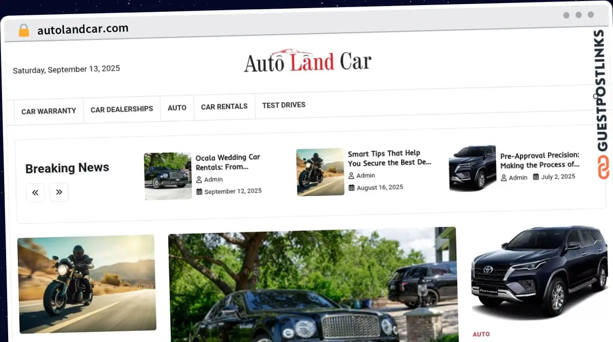 Publish Guest Post on autolandcar.com