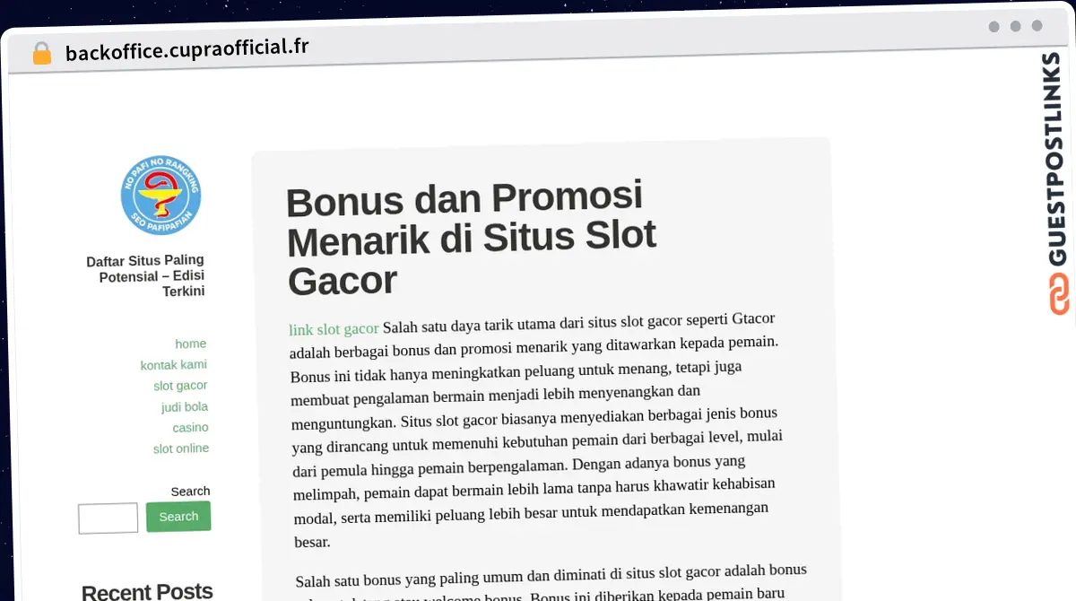 Publish Guest Post on backoffice.cupraofficial.fr
