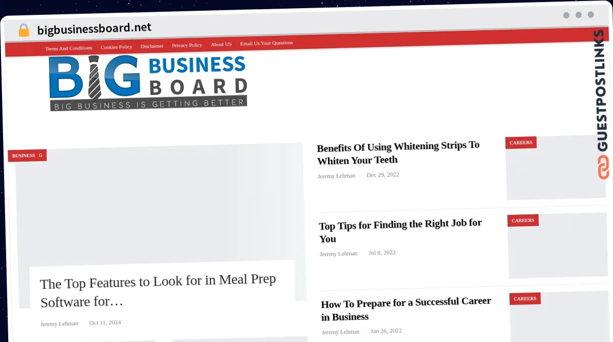 Publish Guest Post on bigbusinessboard.net