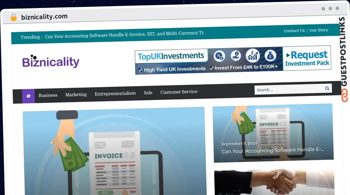 Publish Guest Post on biznicality.com
