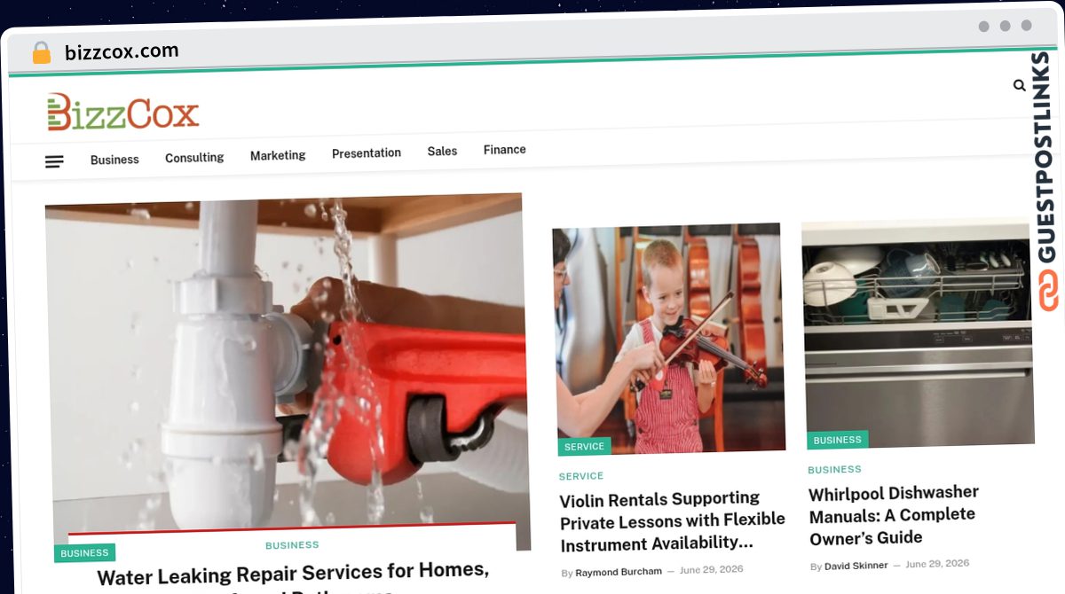 Publish Guest Post on bizzcox.com