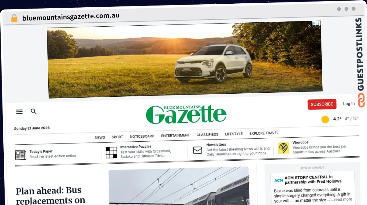 Publish Guest Post on bluemountainsgazette.com.au