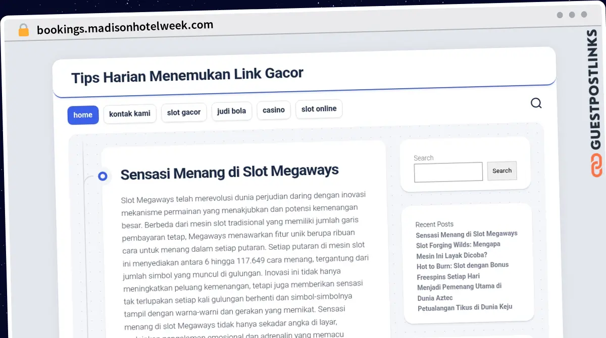 Publish Guest Post on bookings.madisonhotelweek.com