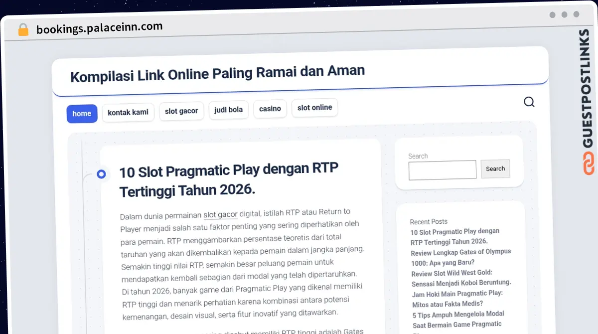 Publish Guest Post on bookings.palaceinn.com
