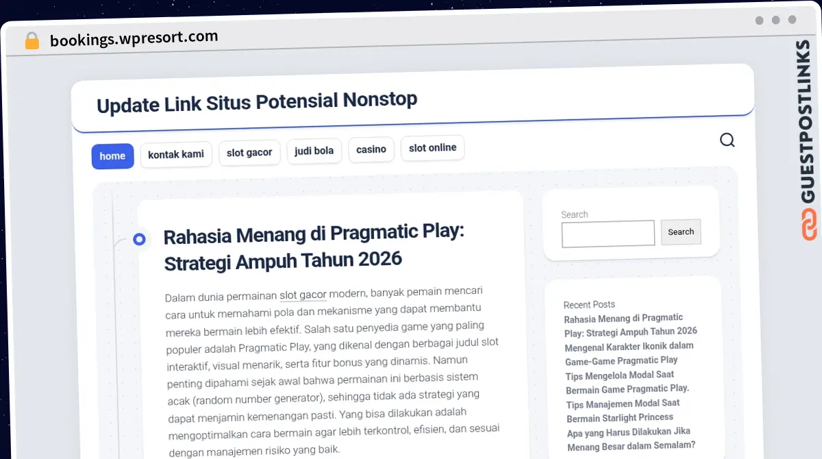 Publish Guest Post on bookings.wpresort.com
