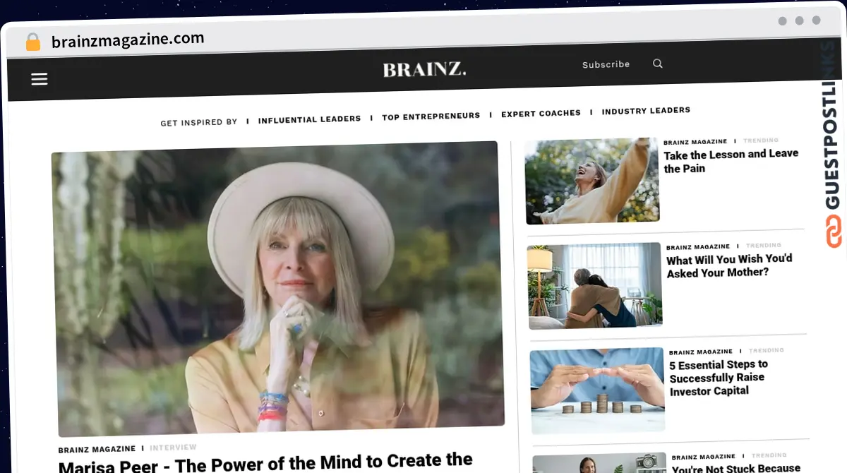 Publish Guest Post on brainzmagazine.com