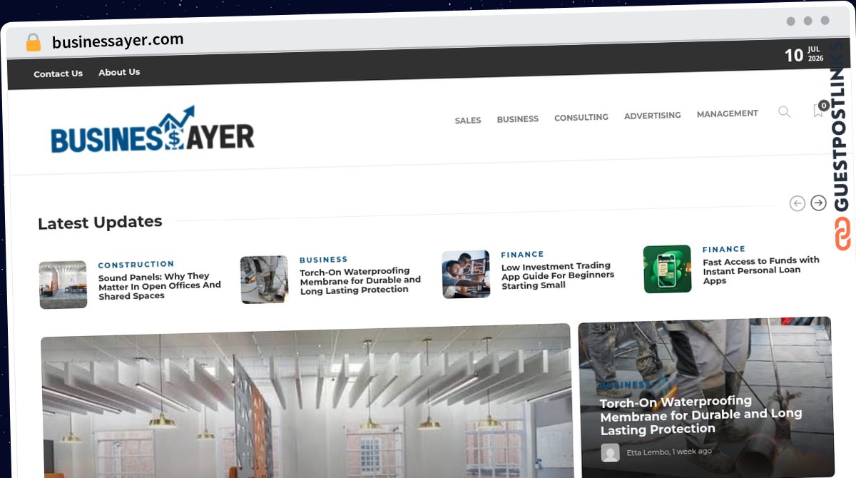 Publish Guest Post on businessayer.com