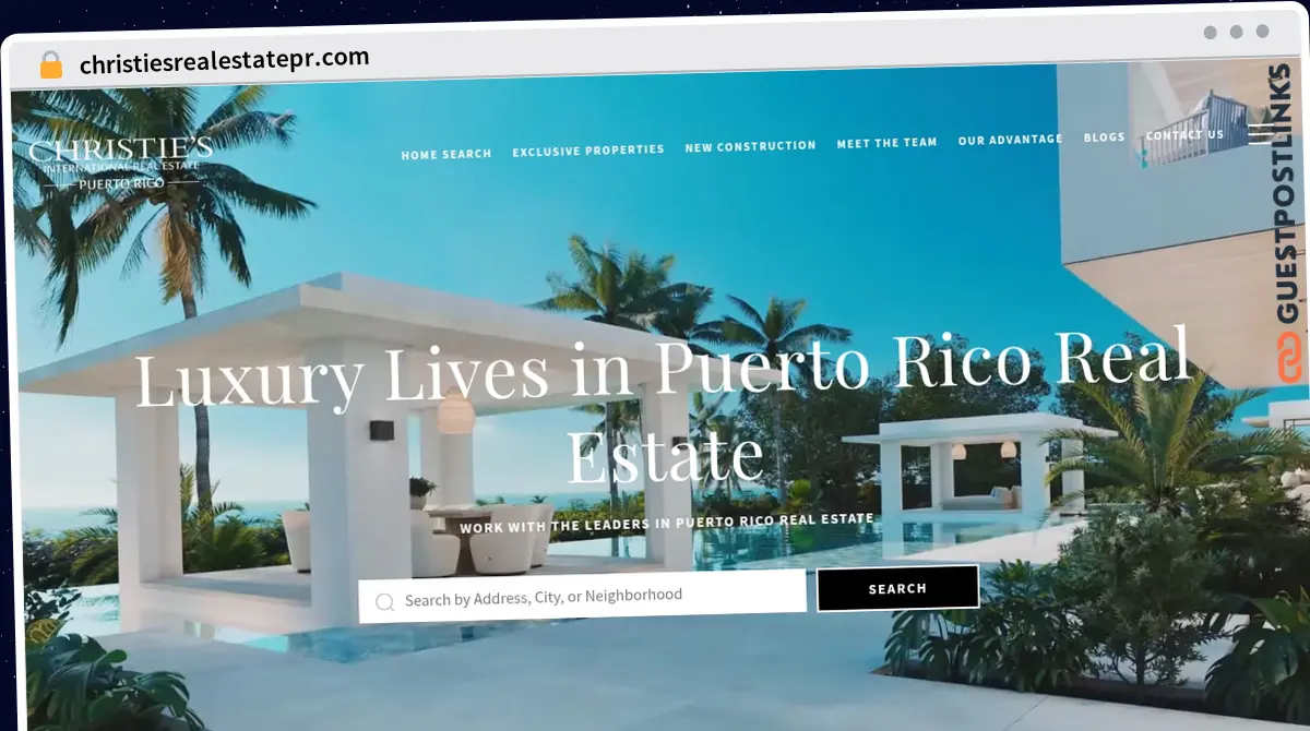 Publish Guest Post on christiesrealestatepr.com
