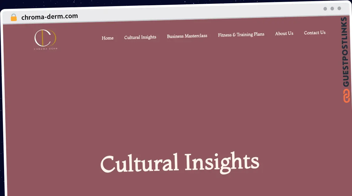 Publish Guest Post on chroma-derm.com