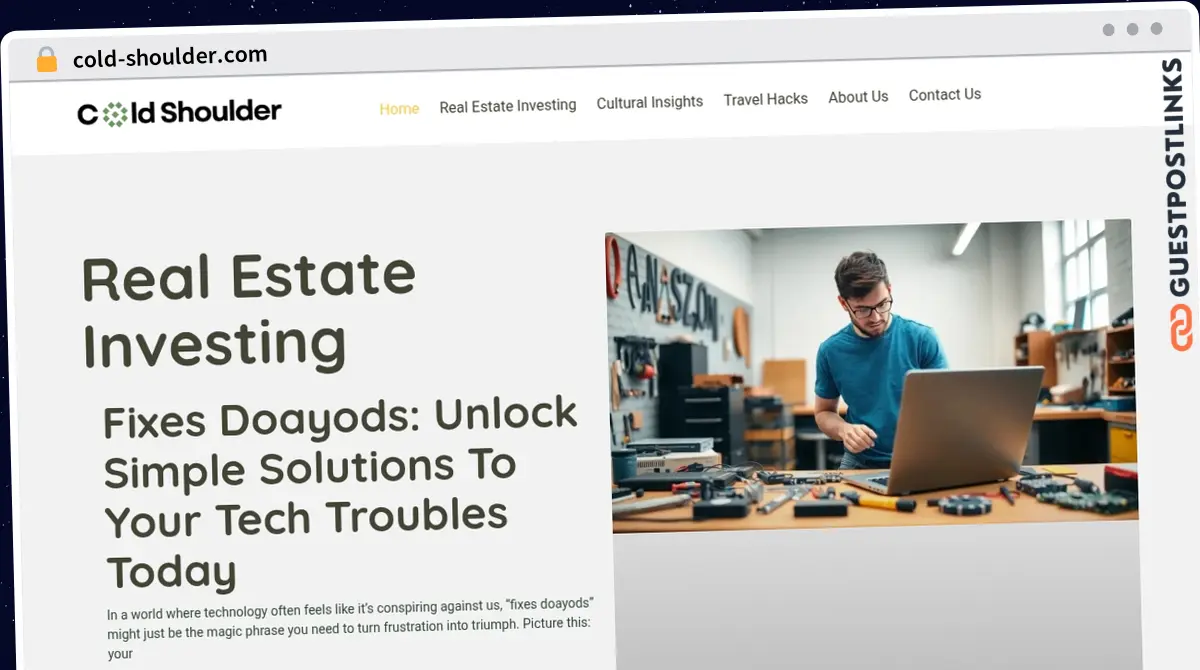Publish Guest Post on cold-shoulder.com