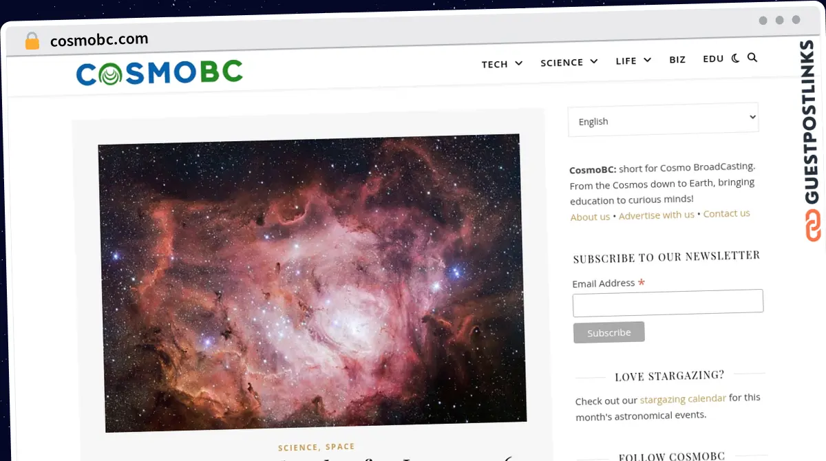 Publish Guest Post on cosmobc.com