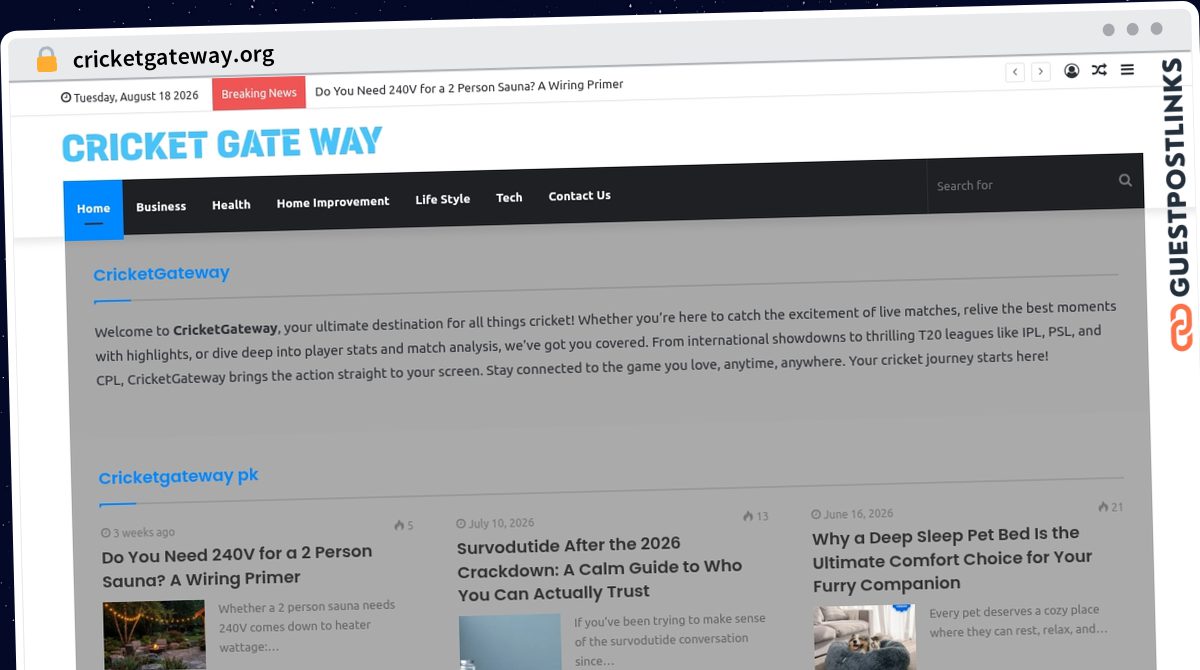 Publish Guest Post on cricketgateway.org