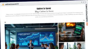 Publish Guest Post on cultiverlesavoir.fr