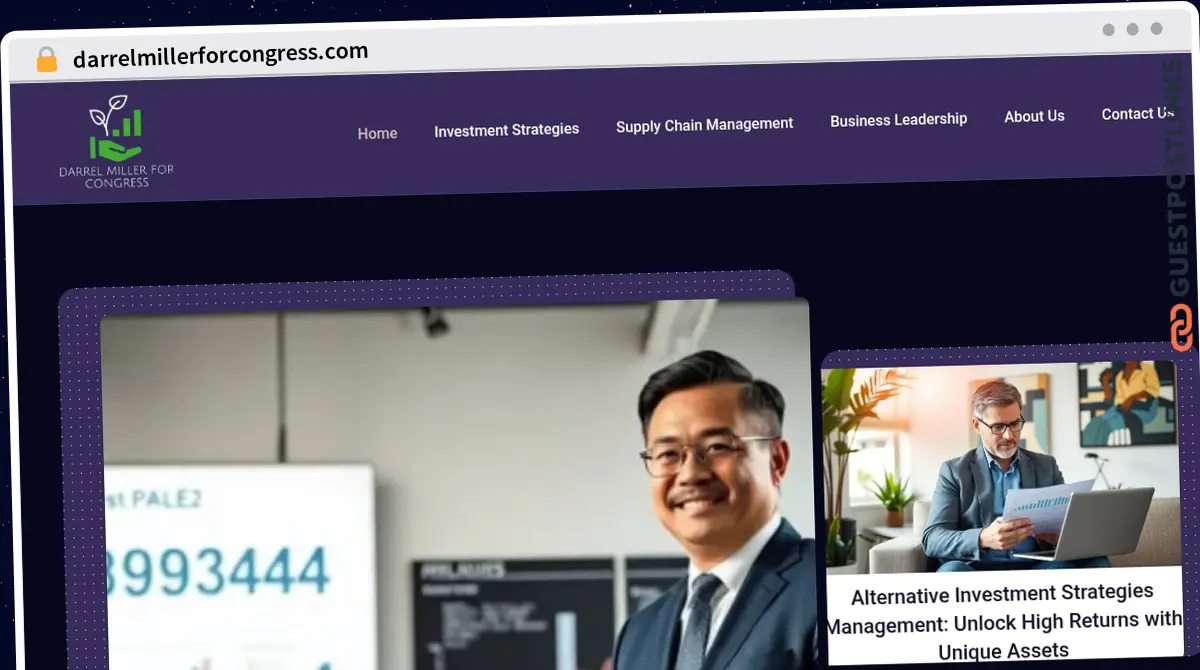 Publish Guest Post on darrelmillerforcongress.com