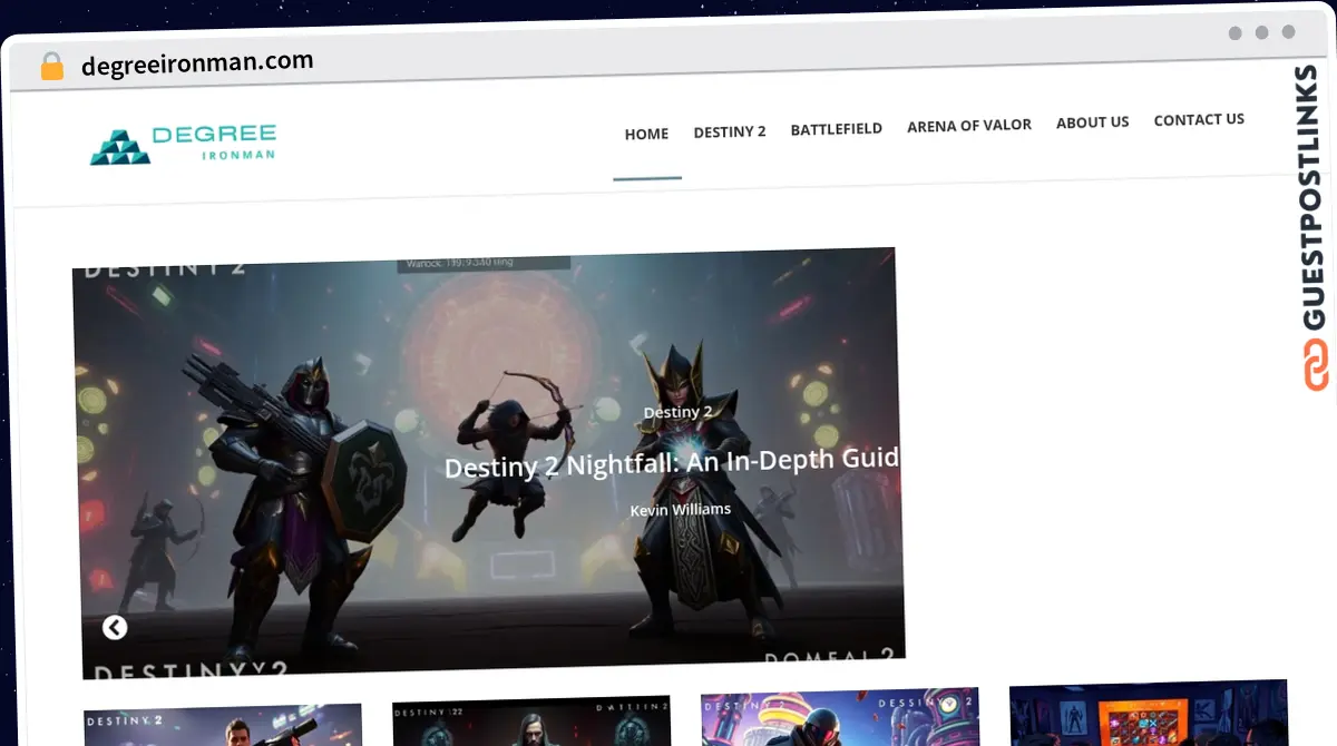 Publish Guest Post on degreeironman.com