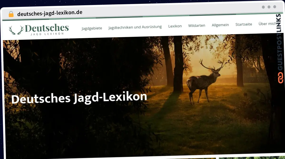 Publish Guest Post on deutsches-jagd-lexikon.de